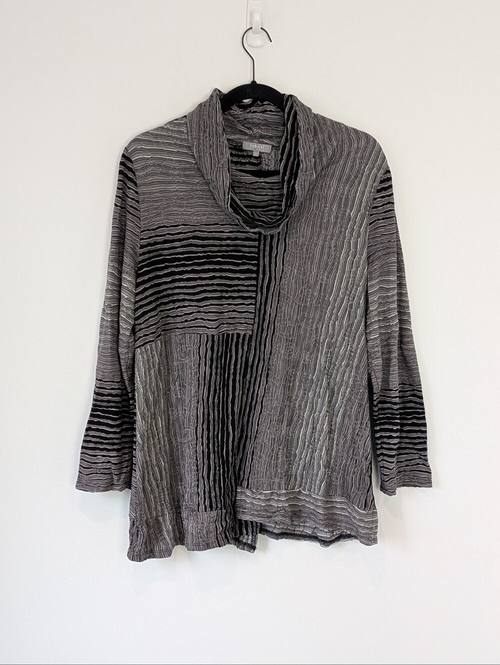 Habitat Asymmetrical Cowl Neck Tunic Top Size L Lagenlook